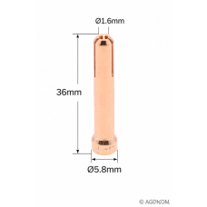 QQ150 TIG COLLET 1.6MM (COPPER)